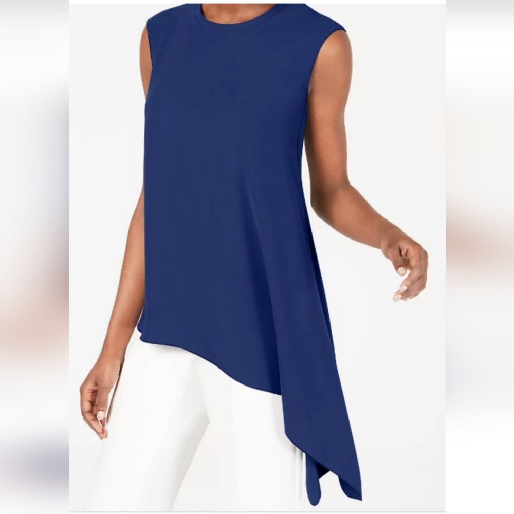 Anne Klein asymmetrical blouse size large